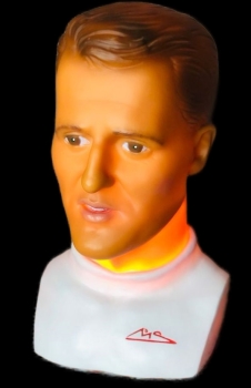 Schumacher Lampbust 1998 plastic by Malet Fecht (7951)